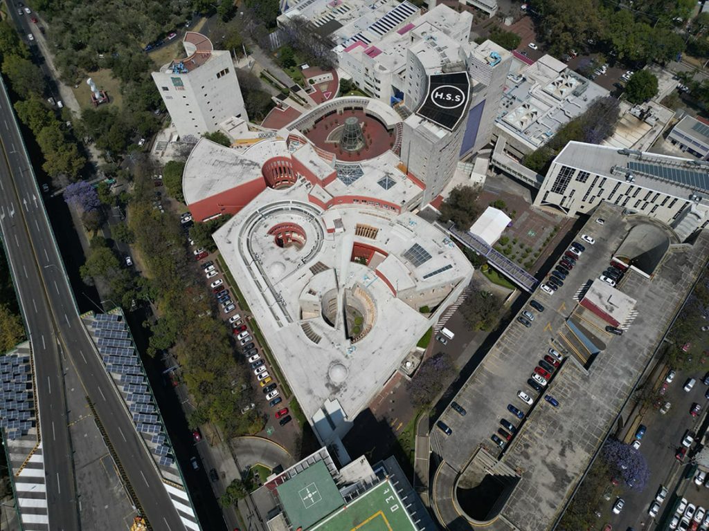 Vista aérea del complejo